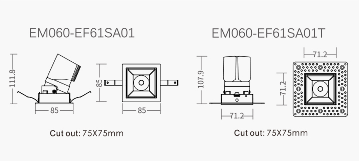 ELLA-Hotel Square Adjustable 10W-35W