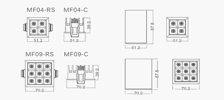 MINIER Square Down Light 5-12W